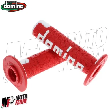 MF4561 Manopole Domino A360 Rosso / Bianco Universali Cross Honda Gasgas KTM