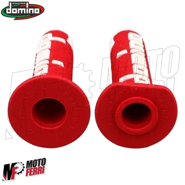 MF4561 Manopole Domino A360 Rosso / Bianco Universali Cross Honda Gasgas KTM