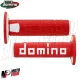 MF4561 Manopole Domino A360 Rosso / Bianco Universali Cross Honda Gasgas KTM