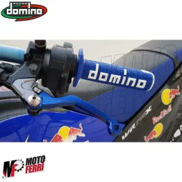 MF4562 Manopole Domino A360 Blu / Bianco Universali Cross Yamaha Honda KTM TM 2