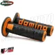 MF4563 Manopole Domino A360 Nero/Arancione Universali Cross KTM Honda Yamaha