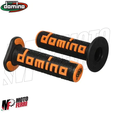 MF4563 Manopole Domino A360 Nero/Arancione Universali Cross KTM Honda Yamaha