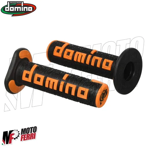 MF4563 Manopole Domino A360 Nero/Arancione Universali Cross KTM Honda Yamaha