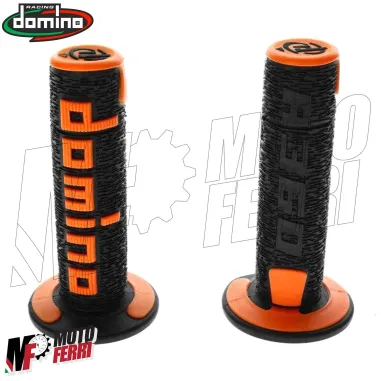 MF4563 Manopole Domino A360 Nero/Arancione Universali Cross KTM Honda Yamaha