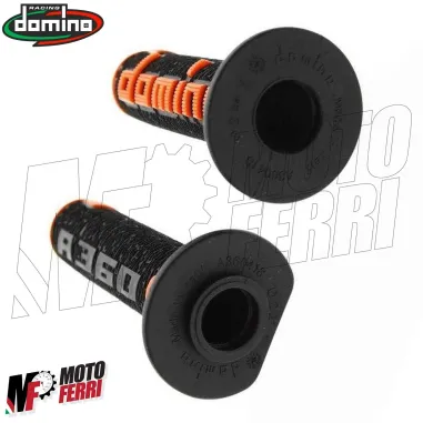 MF4563 Manopole Domino A360 Nero/Arancione Universali Cross KTM Honda Yamaha