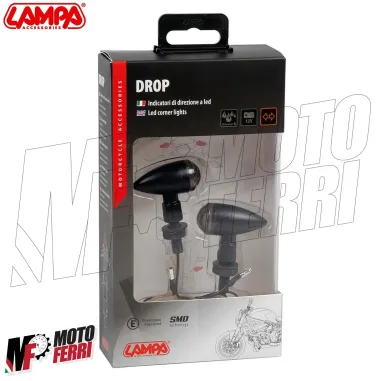 MF4574 Frecce Led Lampa Drop in Metallo Universali Moto Cafe' Racer Omologate