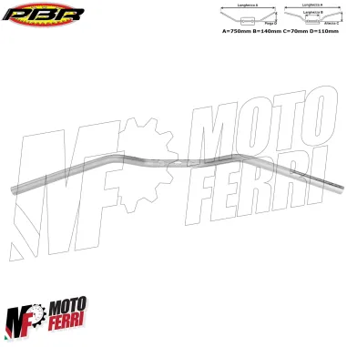 MF4577 Manubrio Piega Bassa Alluminio PBR 22mm / 750mm Universale Moto Naked