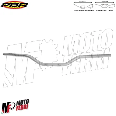 MF4577 Manubrio Piega Bassa Alluminio PBR 22mm / 750mm Universale Moto Naked