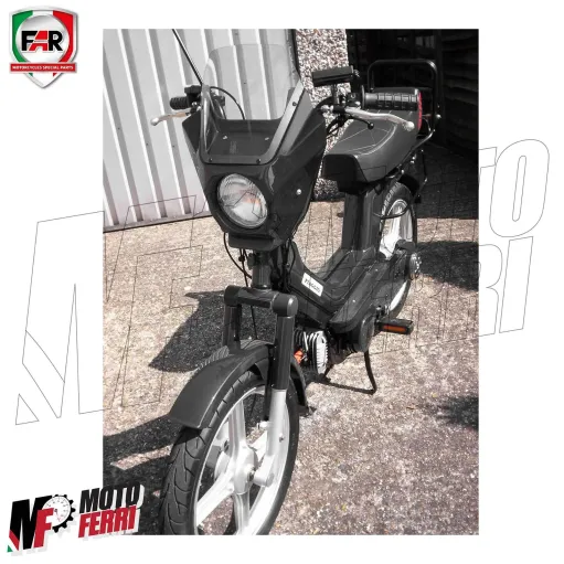 MF3865 Cupolino FAR Faro Tondo Universale Ciclomotore Moto Cross Enduro Epoca