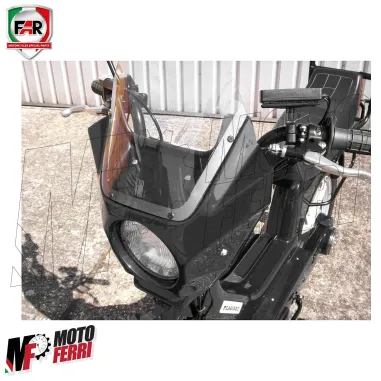 MF3865 Cupolino FAR Faro Tondo Universale Ciclomotore Moto Cross Enduro Epoca