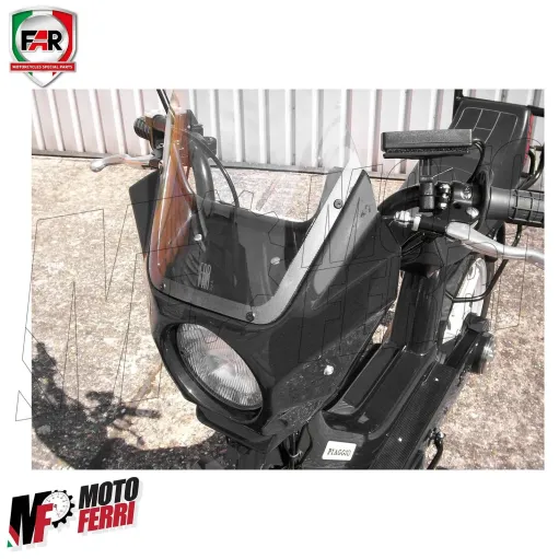 MF3865 Cupolino FAR Faro Tondo Universale Ciclomotore Moto Cross Enduro Epoca