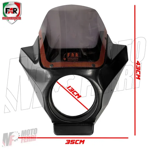 MF3865 Cupolino FAR Faro Tondo Universale Ciclomotore Moto Cross Enduro Epoca