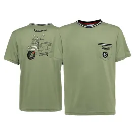 MF4583 - Maglia T-Shirt Verde Originale Piaggio Vespa GTS 6 Giorni Taglia XL