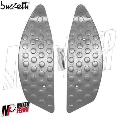 MF4601 Coppia Pedane Poggiapiedi Buzzetti in Alluminio Aprilia SR 50 Prima Serie