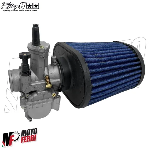 MF4602 Filtro Aria Cono Stage6 Drag Race Blu 49mm per Polini PWK 24 26 28 30