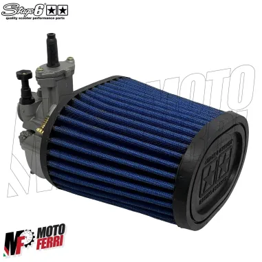 MF4602 Filtro Aria Cono Stage6 Drag Race Blu 49mm per Polini PWK 24 26 28 30