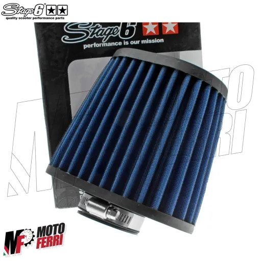 MF4602 Filtro Aria Cono Stage6 Drag Race Blu 49mm per Polini PWK 24 26 28 30