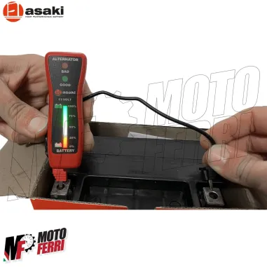 MF4605 Tester Batteria Moto Scooter 12V Tensione Voltimetro Universale