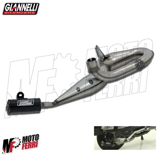 MARMITTA + SILENZIATORE GIANNELLI VINTAGE PIAGGIO VESPA 125 PX 1977/2007