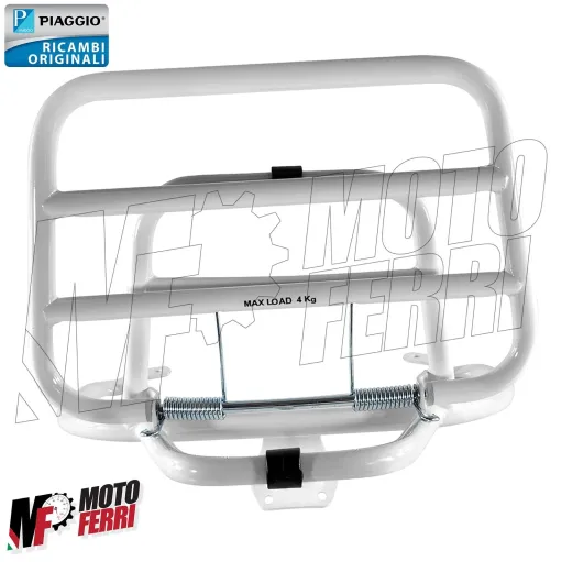 MF4608 - Portapacchi Posteriore Bianco Originale per Vespa Sprint Justin Bieber
