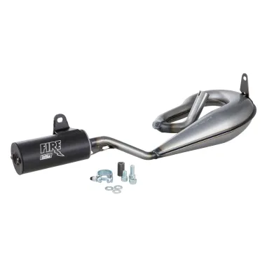 Marmitta Giannelli Fire Serpentone Piaggio 50 CIAO PX FL con Silenziatore Nero