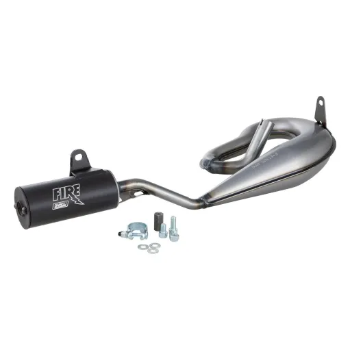 Marmitta Giannelli Fire Serpentone Piaggio 50 CIAO PX FL con Silenziatore Nero