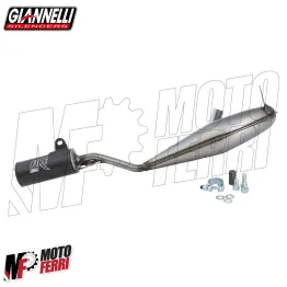 Marmitta Giannelli Fire Serpentone Piaggio 50 CIAO PX FL con Silenziatore Nero 2