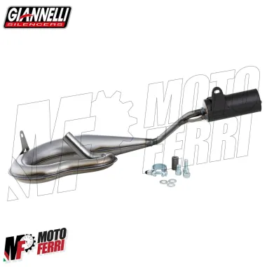 Marmitta Giannelli Fire Serpentone Piaggio 50 CIAO PX FL con Silenziatore Nero