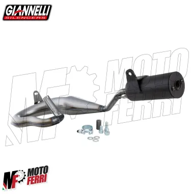 Marmitta Giannelli Fire Serpentone Piaggio 50 CIAO PX FL con Silenziatore Nero