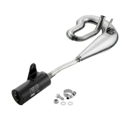 Marmitta Piaggio SI 50 Mix Giannelli Fire Vintage Serpentone Silenziatore Nero