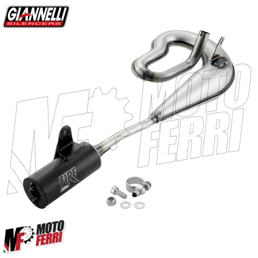 Marmitta Piaggio SI 50 Mix Giannelli Fire Vintage Serpentone Silenziatore Nero