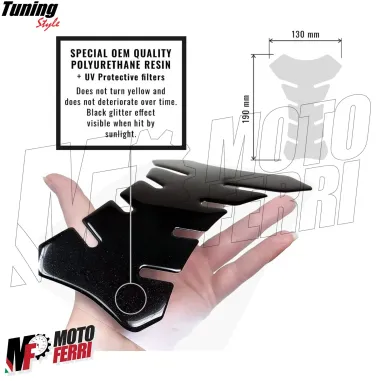 MF1615 Adesivo Protezione Paraserbatoio Nero Logo BMW Grigio 19x13cm