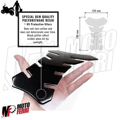 MF1617 Adesivo protezione paraserbatoio nero logo Suzuki grigio 19x13cm
