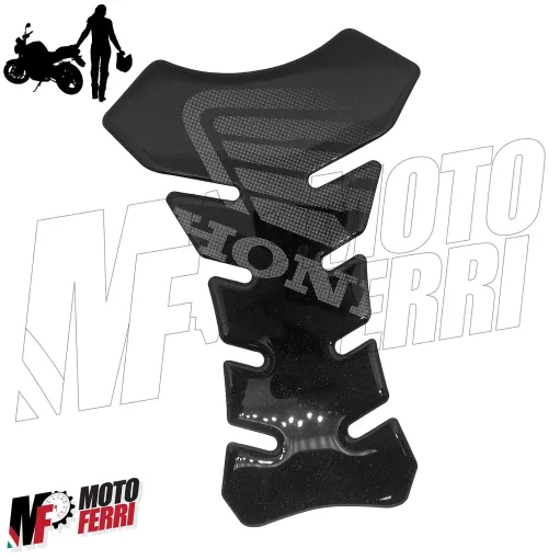 MF1618 Adesivo protezione paraserbatoio nero logo Honda grigio 19x13cm