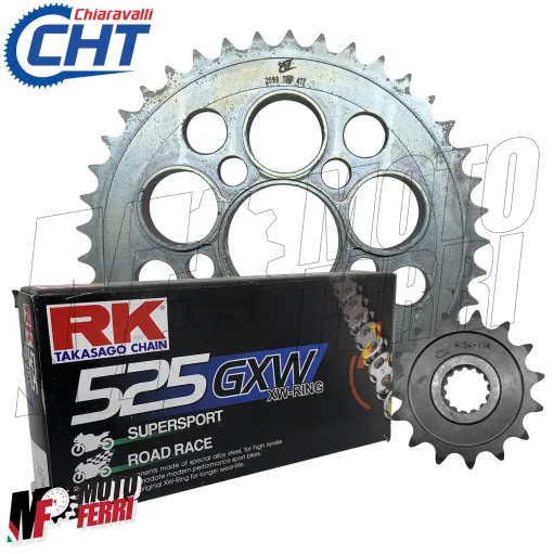 MF4629 - Kit Catena RK 525 Corona 41 Pignone 15 Ducati Hypermotard 1100 SP 10/13