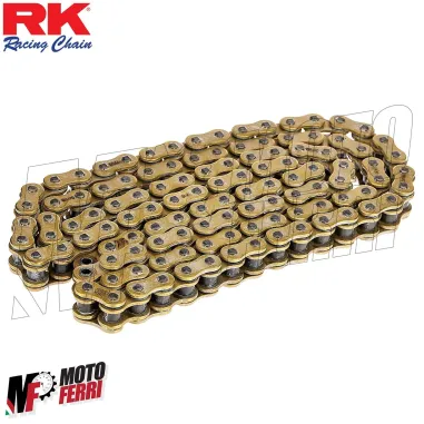 MF4634 Catena Trasmissione Moto RK Passo 525 XSO Gold 120 Maglie con RX-Ring