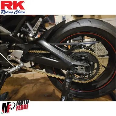 MF4634 Catena Trasmissione Moto RK Passo 525 XSO Gold 120 Maglie con RX-Ring