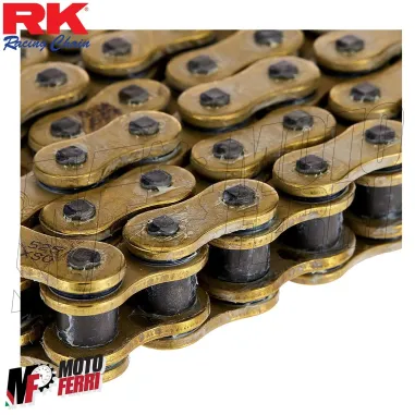 MF4634 Catena Trasmissione Moto RK Passo 525 XSO Gold 120 Maglie con RX-Ring