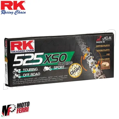 MF4634 Catena Trasmissione Moto RK Passo 525 XSO Gold 120 Maglie con RX-Ring