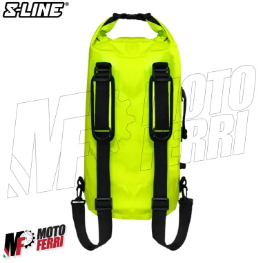 MF4637 - Zaino S-Line Impermeabile 25Lt Verde Fluo per Moto Scooter Cross Enduro