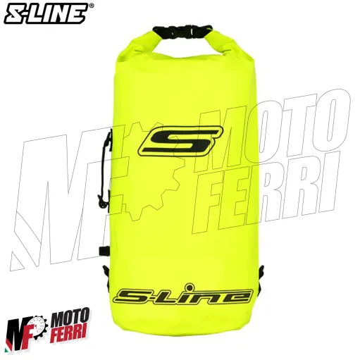 MF4637 - Zaino S-Line Impermeabile 25Lt Verde Fluo per Moto Scooter Cross Enduro