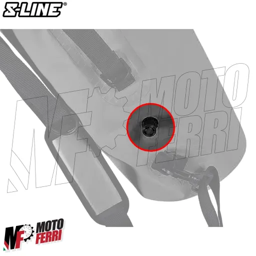 MF4638 - Zaino S-Line Impermeabile 25Lt Nero per Moto Scooter Cross Enduro