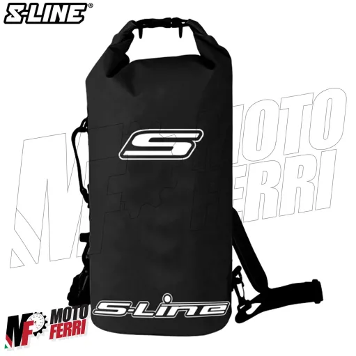 MF4638 - Zaino S-Line Impermeabile 25Lt Nero per Moto Scooter Cross Enduro