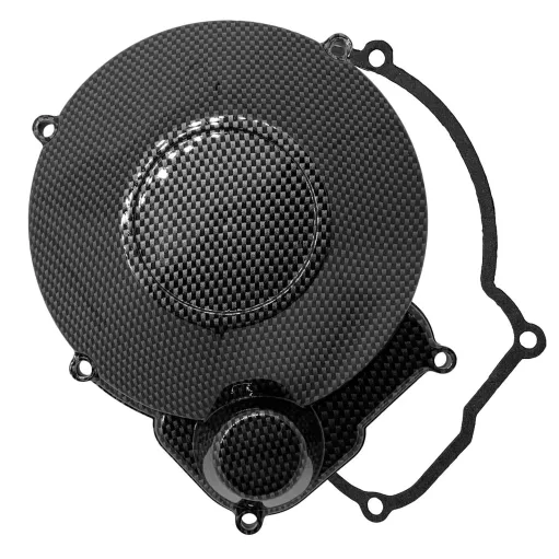 MF4645 Coperchio Carter Volano Carbon Look + Guarnizione per Mot Minarelli AM6