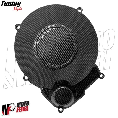 MF4645 Coperchio Carter Volano Carbon Look + Guarnizione per Mot Minarelli AM6