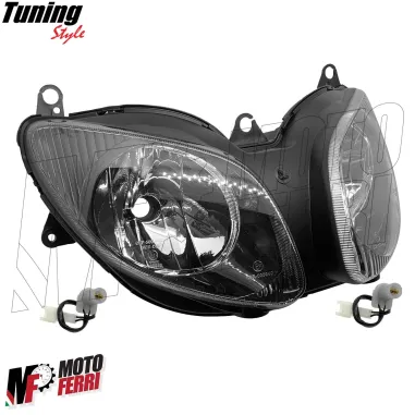MF4649 Fanale Faro Anteriore Fondo Nero per Yamaha TMax 500 dal 2001 al 2007