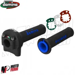MF4651 Comando Gas Rapido Domino XM2 Blu con 3 Ghiere 2 Fili Univesale Moto 2
