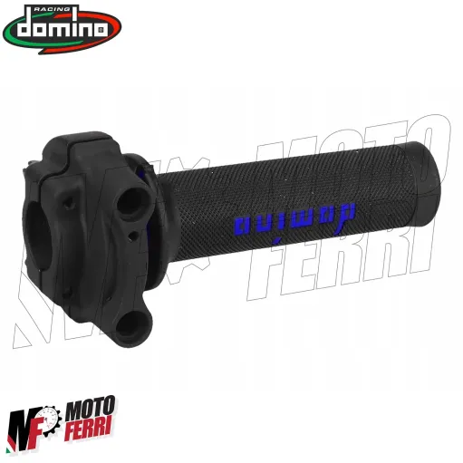 MF4651 Comando Gas Rapido Domino XM2 Blu con 3 Ghiere 2 Fili Univesale Moto
