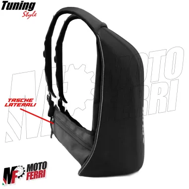 MF2428 Zaino Moto Scooter Rigido X-Plor 18L Anti-urto Tasche + Porta PC 15"