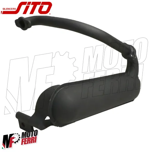 MARMITTA SITO CUFFIA BASSA SILURO NERA VESPA 50 SPECIAL R L N MODELLO ET3 MOTORE CORSA CORTA